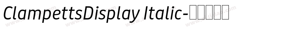 ClampettsDisplay Italic字体转换